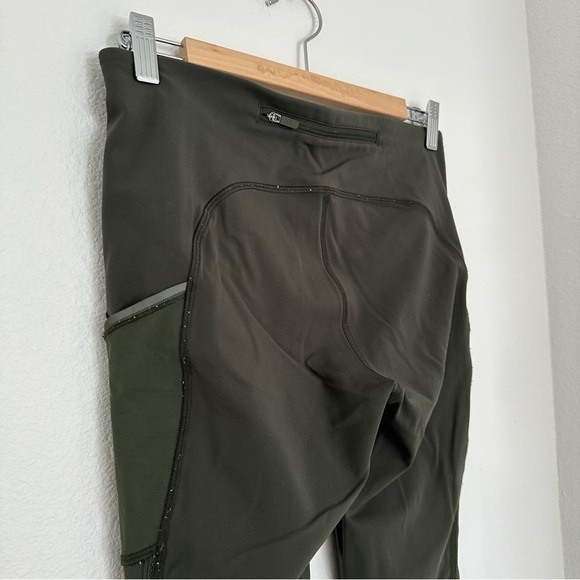 Lululemon Speed Up Crop Leggings High Mesh 21” Inseam Camo Green Size 8 Women’s - Picture 9 of 9